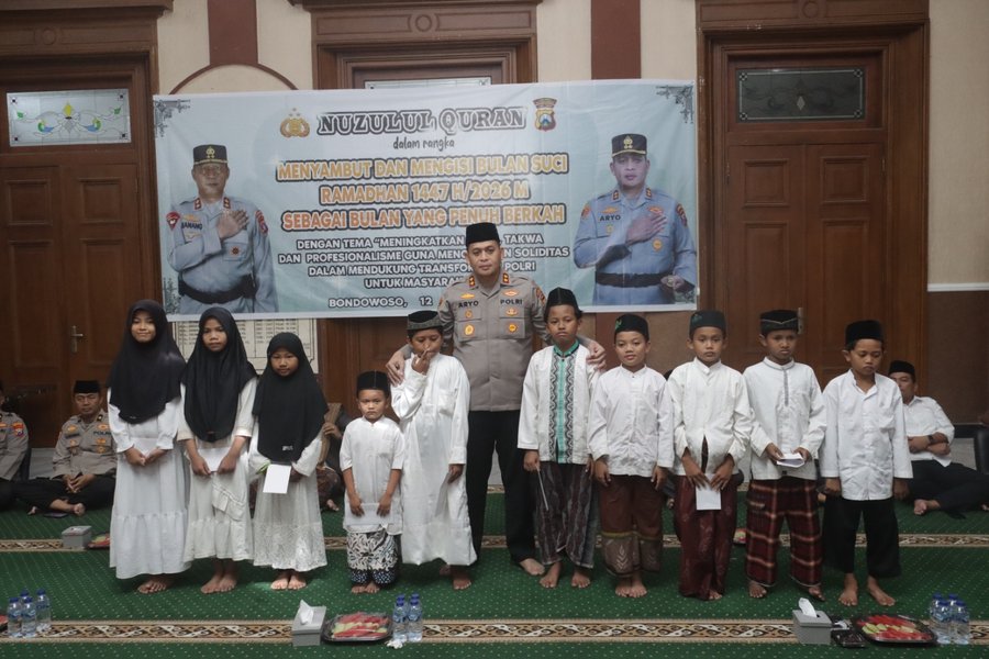 Penuh Hikmah Ramadhan, Kapolres Dr Aryo Dwi Wibowo Gelar Peringatan Nuzulul Quran dan Santuni Anak Y