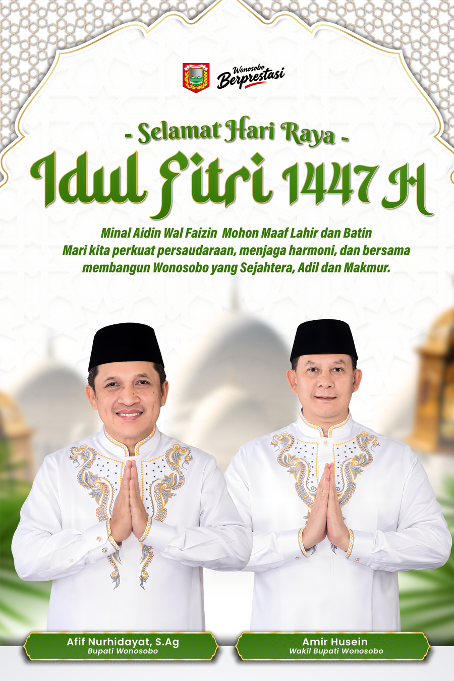 Bupati Kabupaten Wonosobo Mengucapkan Selamat Hari Raya Idul Fitri 144