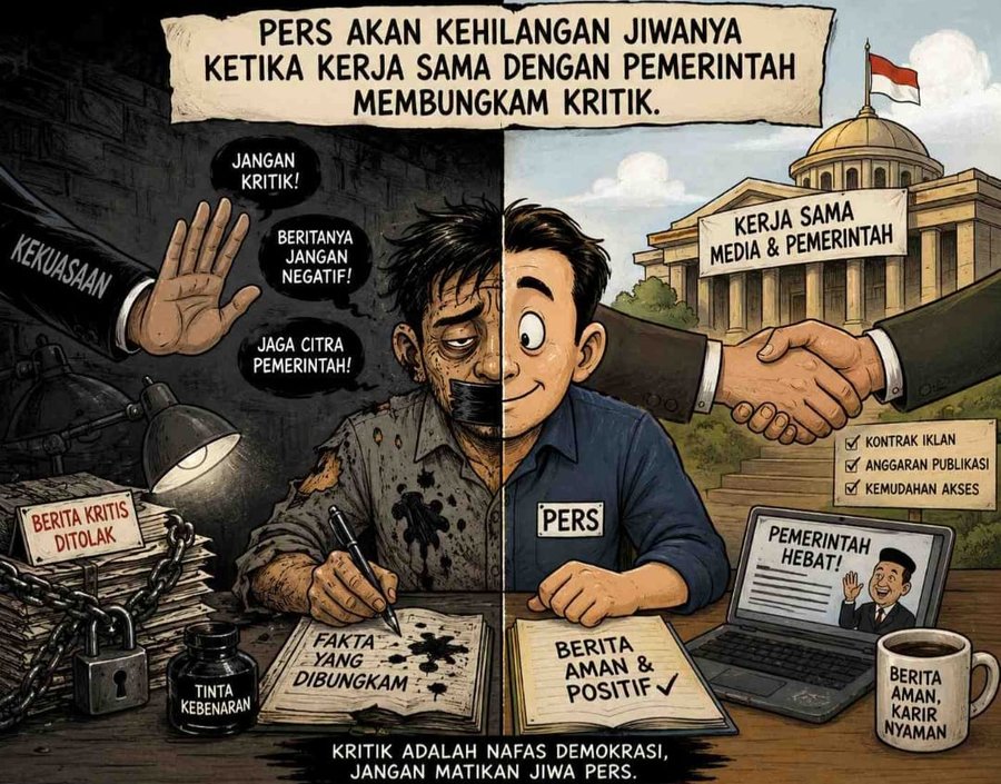 Ketika Pers Tak Lagi Menggonggong: Matinya Kritik di Bawah Bayang Kekuasaan