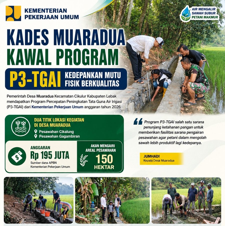 Kades Muaradua Kawal Program  P3-TGAI Kedepankan Mutu Fisik Berkualitas