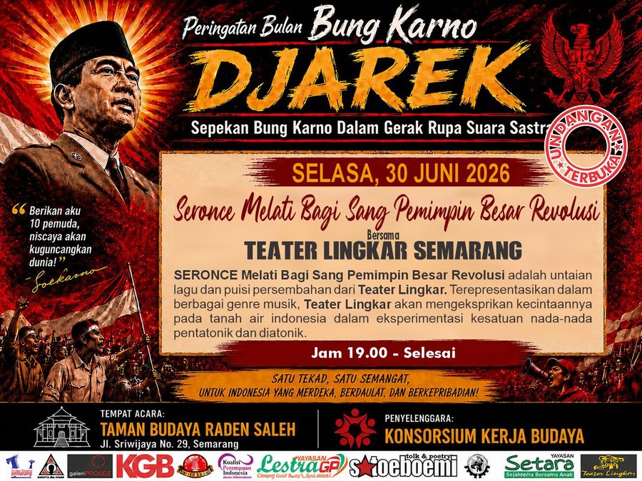 Semangat Bung Karno Bergema di Taman Budaya Raden Saleh, Ini Rangkaian Acara yang Disiapkan