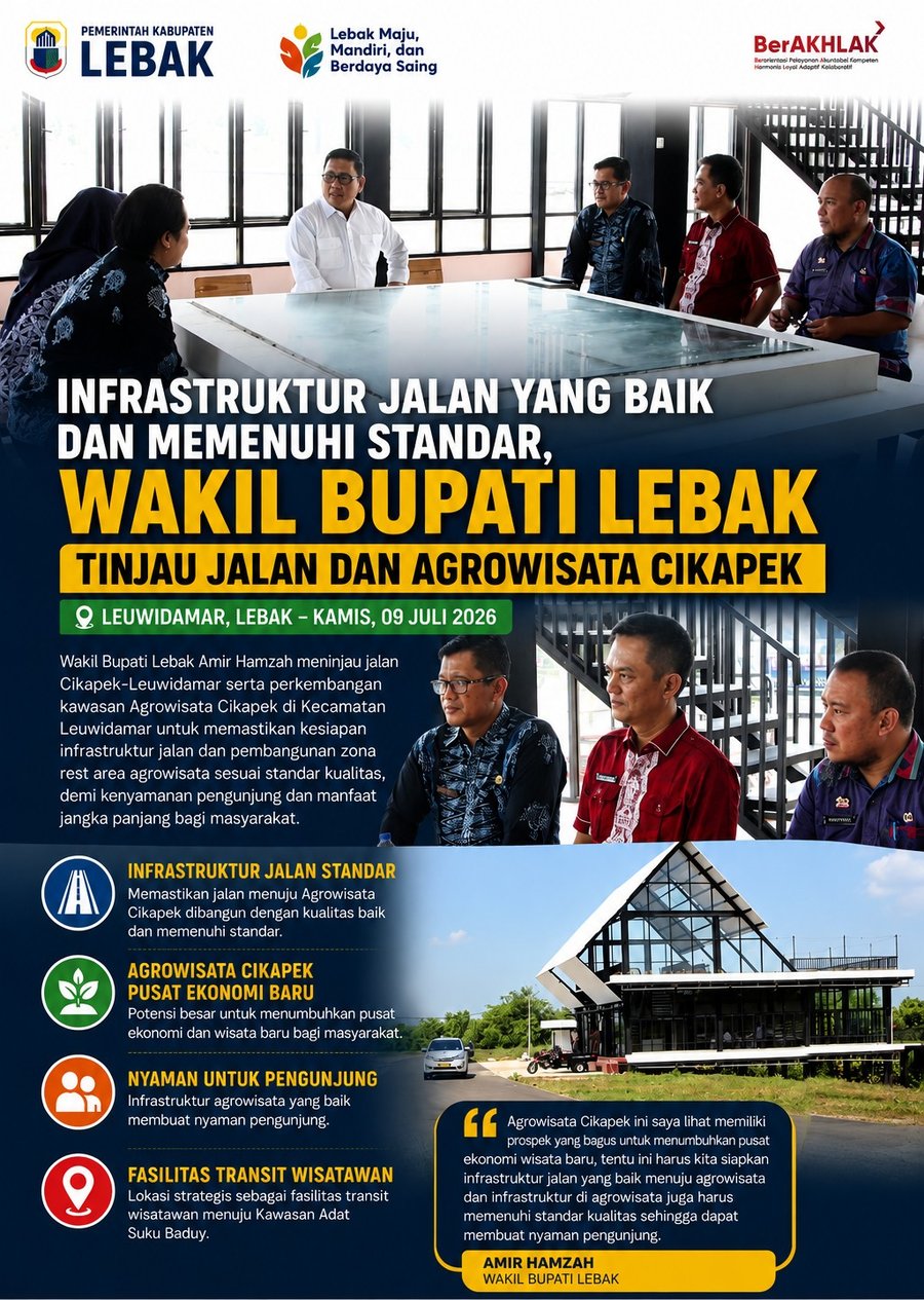 Wakil Bupati Lebak Tinjau Jalan dan Agrowisata Cikapek Kecamatan Leuwidamar