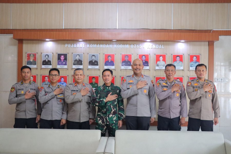 Kapolres Kendal Kunjugi Dandim 0715, Tegaskan TNI-Polri Tetap Solid