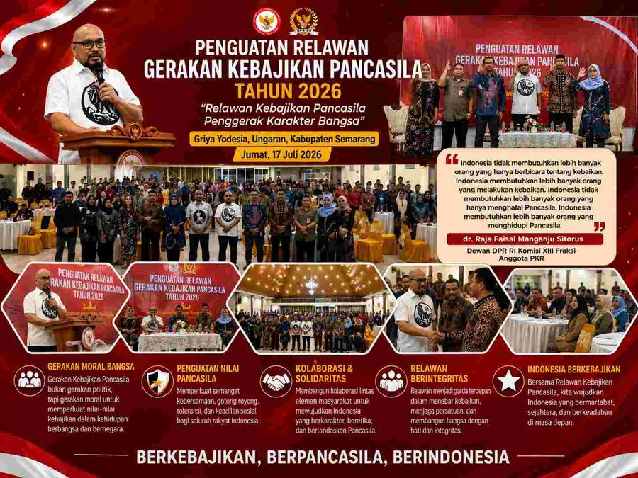 Raja Faisal Tegaskan Relawan Kebajikan Pancasila Bukan Gerakan Politik, tapi Gerakan Moral Bangsa