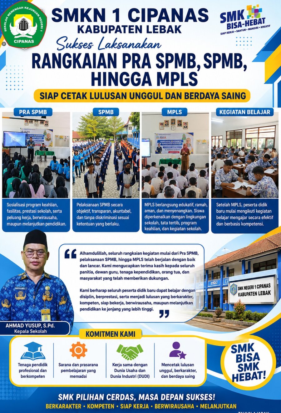 SMKN 1 Cipanas Kabupaten Lebak Sukses Laksanakan Rangkaian Pra SPMB, SPMB, hingga MPLS