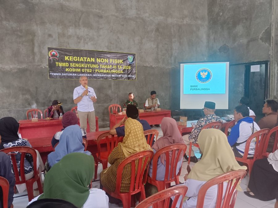 Penyuluhan Bahaya Narkoba, Sasaran Nonfisik TMMD Sengkuyung Tahap III TA 2026 Kodim 0702-Purbalingga