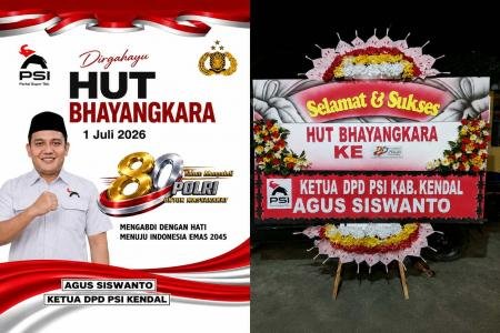 HUT Bhayangkara ke80 Ketua PSI Kendal 