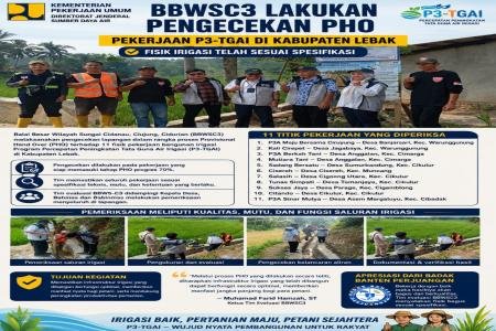 BBWSC3 LAKUKAN PENGECEKAN PHO PEKE