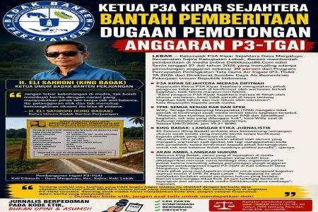 Ketua P3A Kipar Sejahtera Bantah Pembe