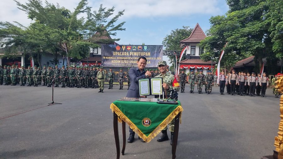  TMMD Sengkuyung Tahap III Tahun 2026 Kodim 0702-Purbalingga Resmi Ditutup, Seluruh Sasaran 100 Pers