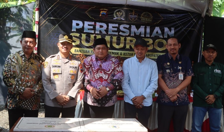 Hadapi Kemarau, Ketua  DPRD  dan Kapolres Demak Resmikan Empat Sumur Bor