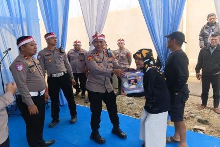 Peresmian Jembatan Merah Putih di Desa Bojongkoneng dihadiri Kapolres 