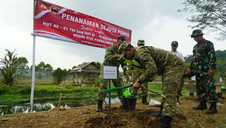 Kodim Purbalingga Tanam Sejuta Pohon, Wujudkan Lingkungan Hijau