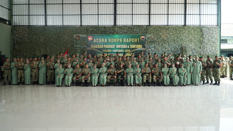 47 Anggota Kodim 0702-Purbalingga Naik Pangkat