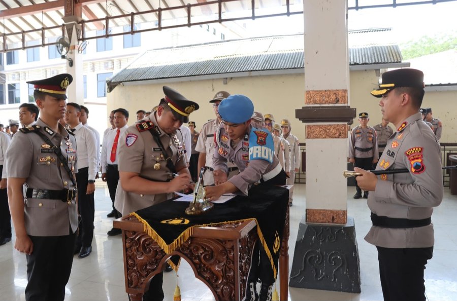 Kapolres Demak Pimpin Sertijab Kasat Lantas dan Kapolsek Mranggen