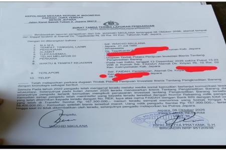 DA Diduga melakukan Penipuan Investasi