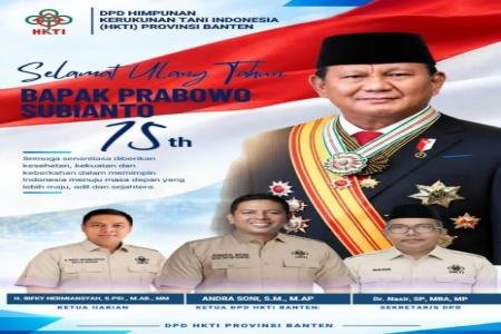 DPD HKTI Banten Ucapkan Selama