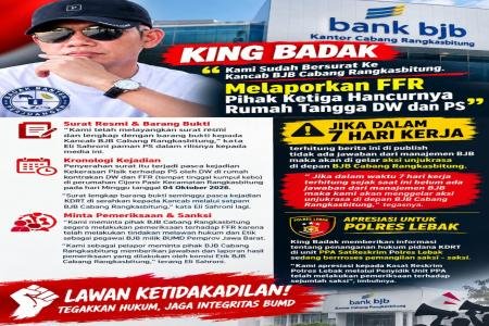 KING BADAK RESMI LAPORKAN FFR KE B